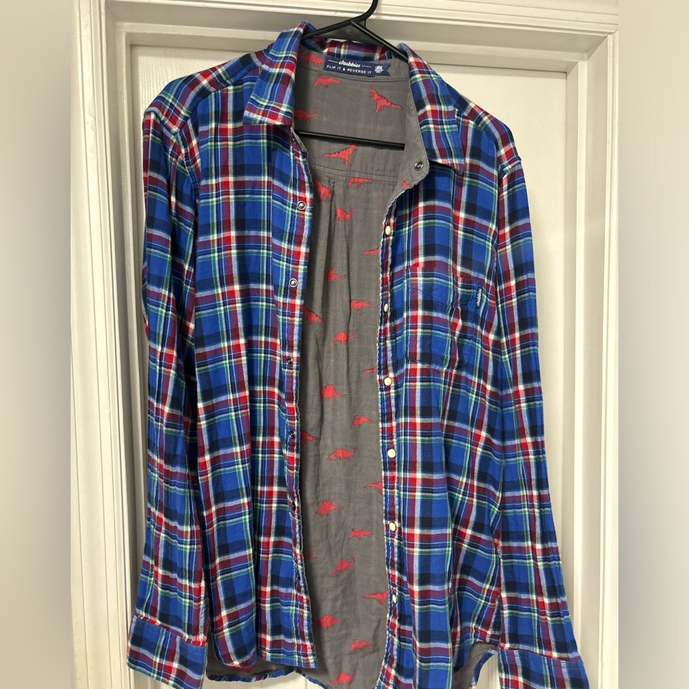 Chubbies Men’s Size L Reversible Flannel